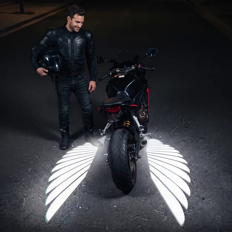 🏍️LED-projectorlampen voor motorfietsen in de vorm van engelenvleugels