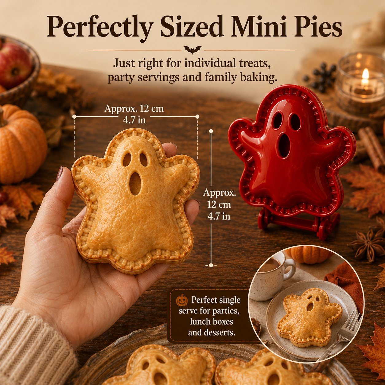🎃 8-delige set mini-taartvormpjes voor Halloween