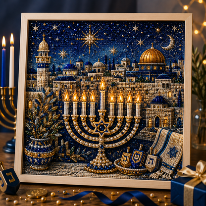 🕎✨ Hanukkah Pearl Art DIY-set — maak samen iets moois, parel voor parel