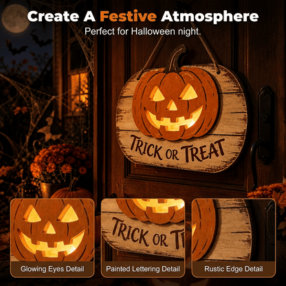 🎃 Trick or Treat Halloween Deurbord – Sfeervolle Halloween Welkom Decoratie 👻🦇