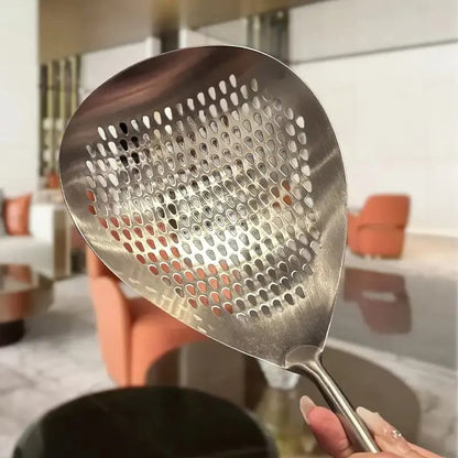 🥣✨ Fijnmazige roestvrijstalen vergiet – 2026 geüpgradede versie met ultrafijn filtergaas, handgreep, oliefilterschep en keukenzeef 🍜🍤