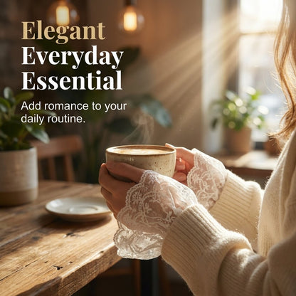 Elegante, afneembare kanten manchetten met korte mouwen – Stijlvolle accessoires in de vorm van valse mouwen voor blouses en jurken