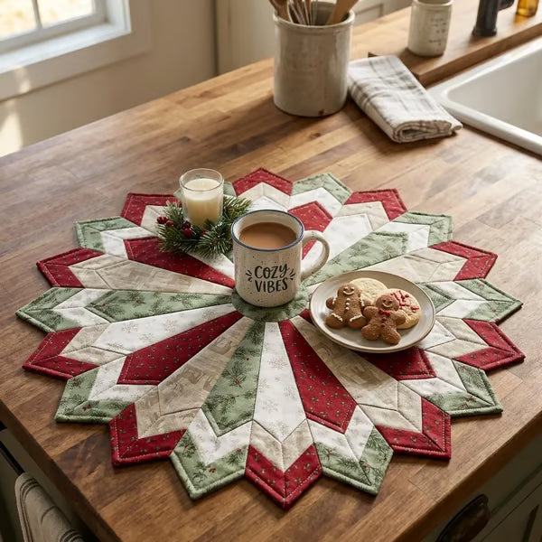 🎄🌺 Kerst Bloem Placemat – Houd Je Tafel Mooi & Droog!