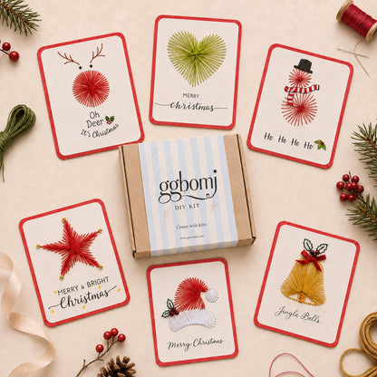 🎄🧵DIY-set voor een kerstkaart met string art
