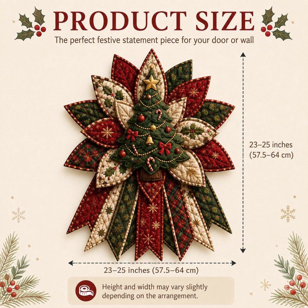 🎄DIY Quilted Christmas Patchwork Deurdecoratie Kit✨