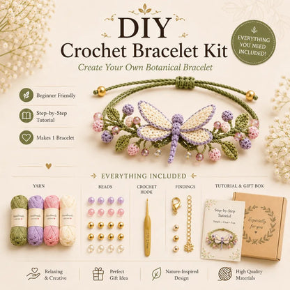 Handgemaakte Bloemen Armband DIY Set – Creatief & Ontspannend 🌸🦋✨