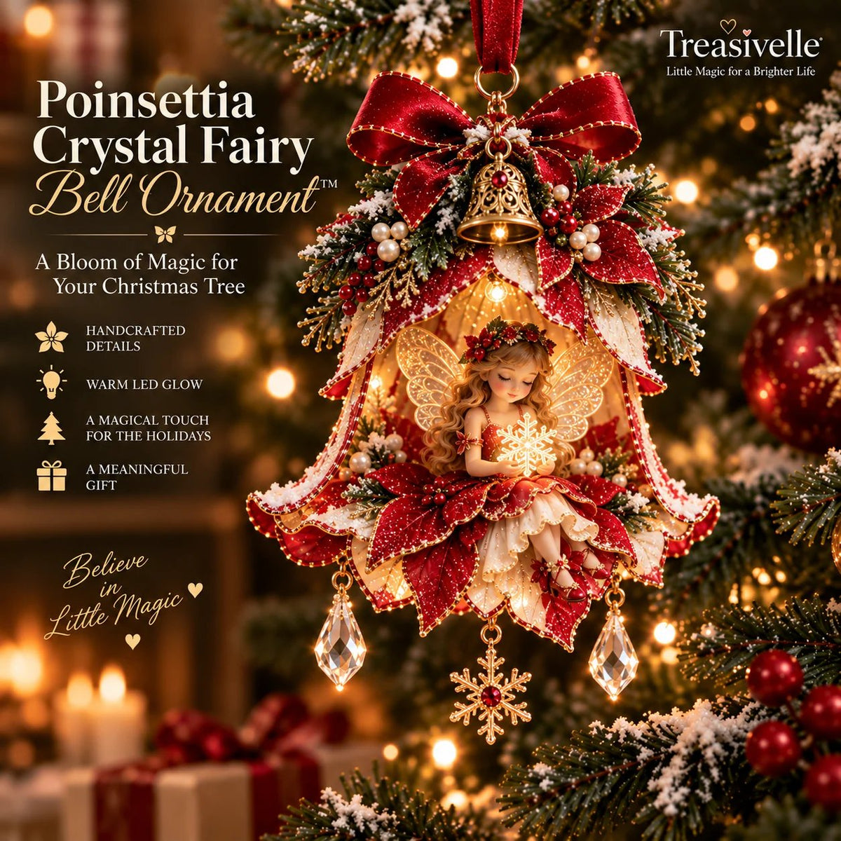 🧚✨ Breng kerstmagie tot leven met de Fairy Bell Ornament! 🎄