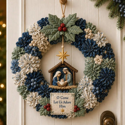 🎄 DIY Kerstkranspakket met prikbordkunst – Handgemaakte kerstdeurdecoratie
