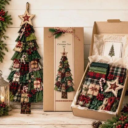 🎄 DIY patchwork kerstboom deurhanger | Landelijke kerstdecoratie