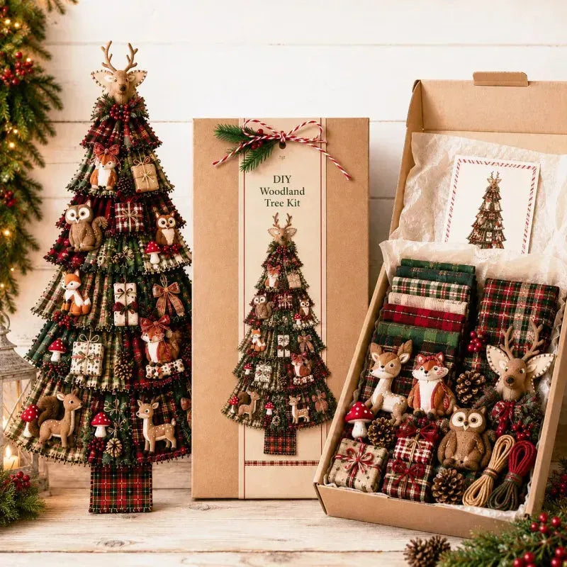 🎄 DIY patchwork kerstboom deurhanger | Landelijke kerstdecoratie