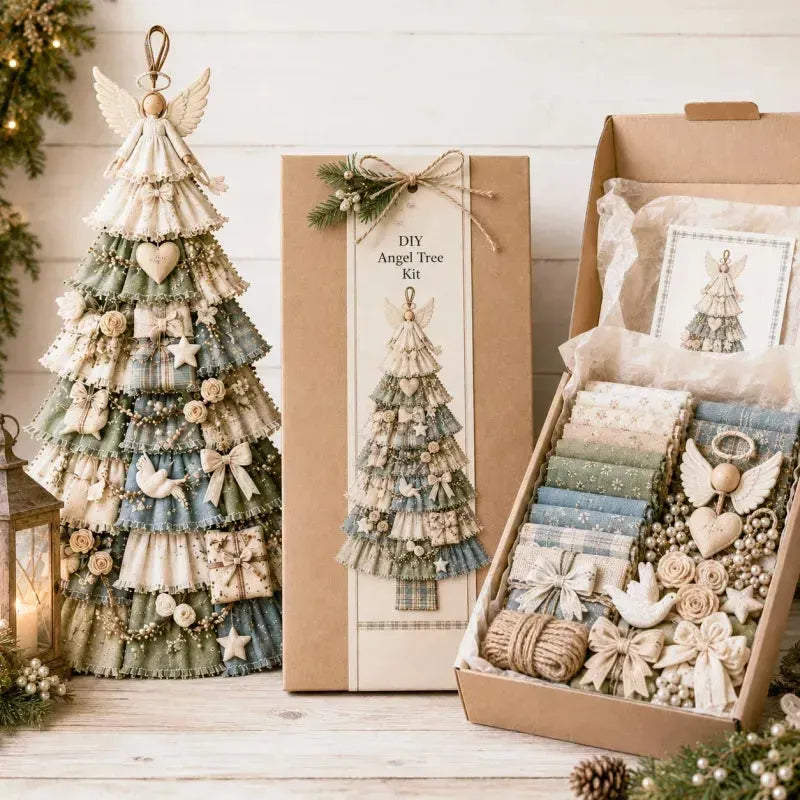 🎄 DIY patchwork kerstboom deurhanger | Landelijke kerstdecoratie