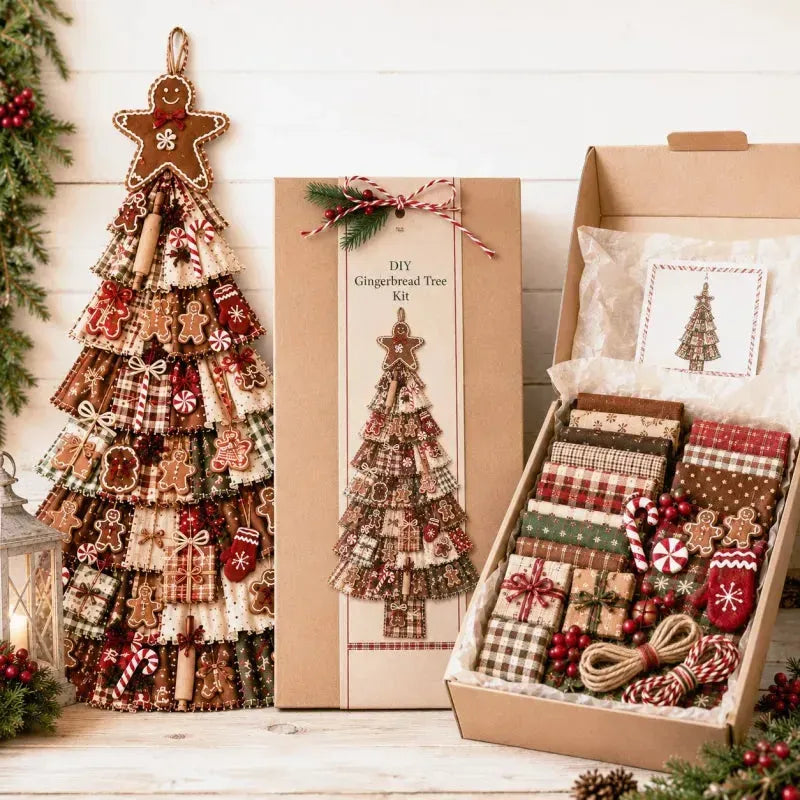 🎄 DIY patchwork kerstboom deurhanger | Landelijke kerstdecoratie