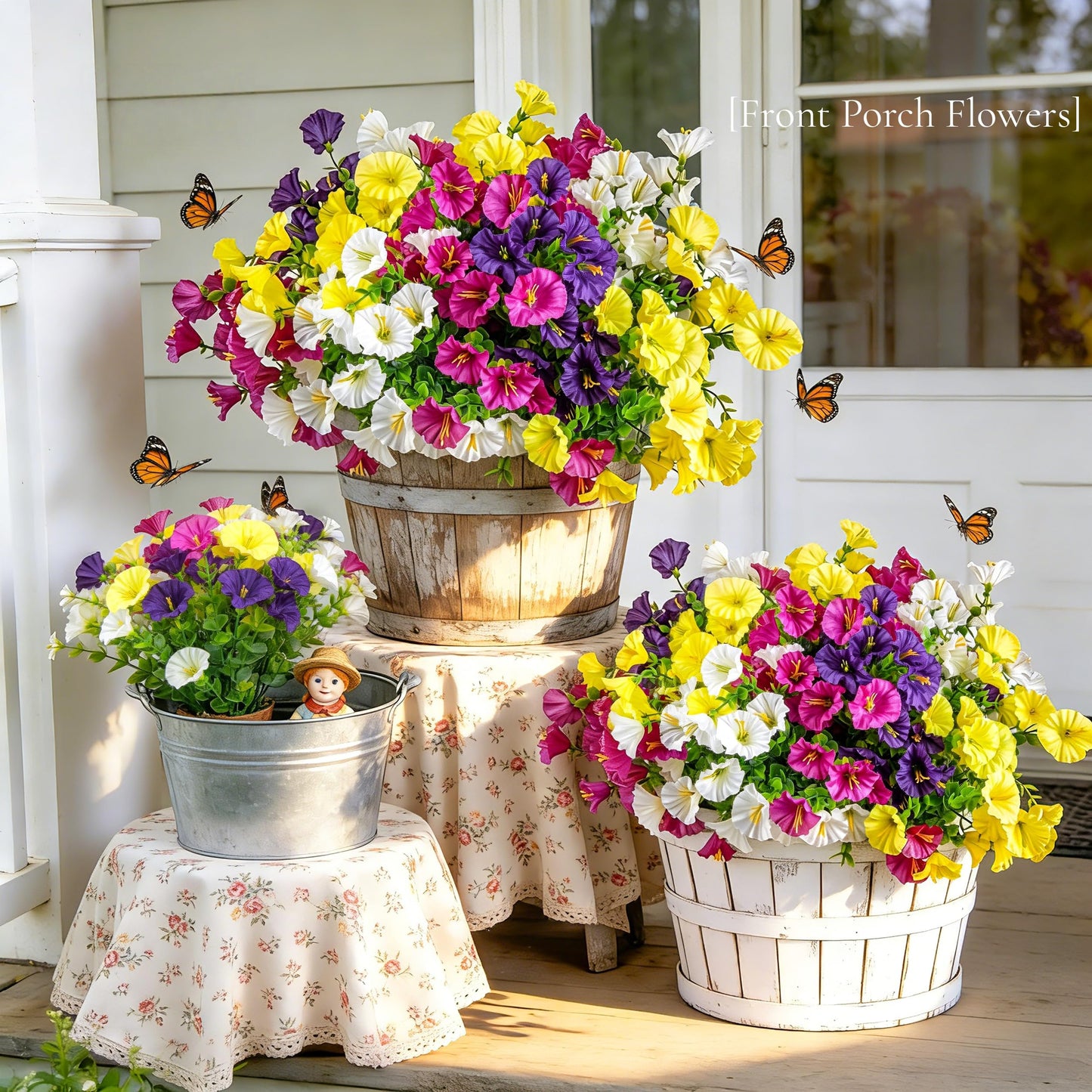 🌸 UV-Bestendige Kunst Petunia's – Altijd Kleurrijke Bloemen, Zonder Onderhoud! 🌿✨