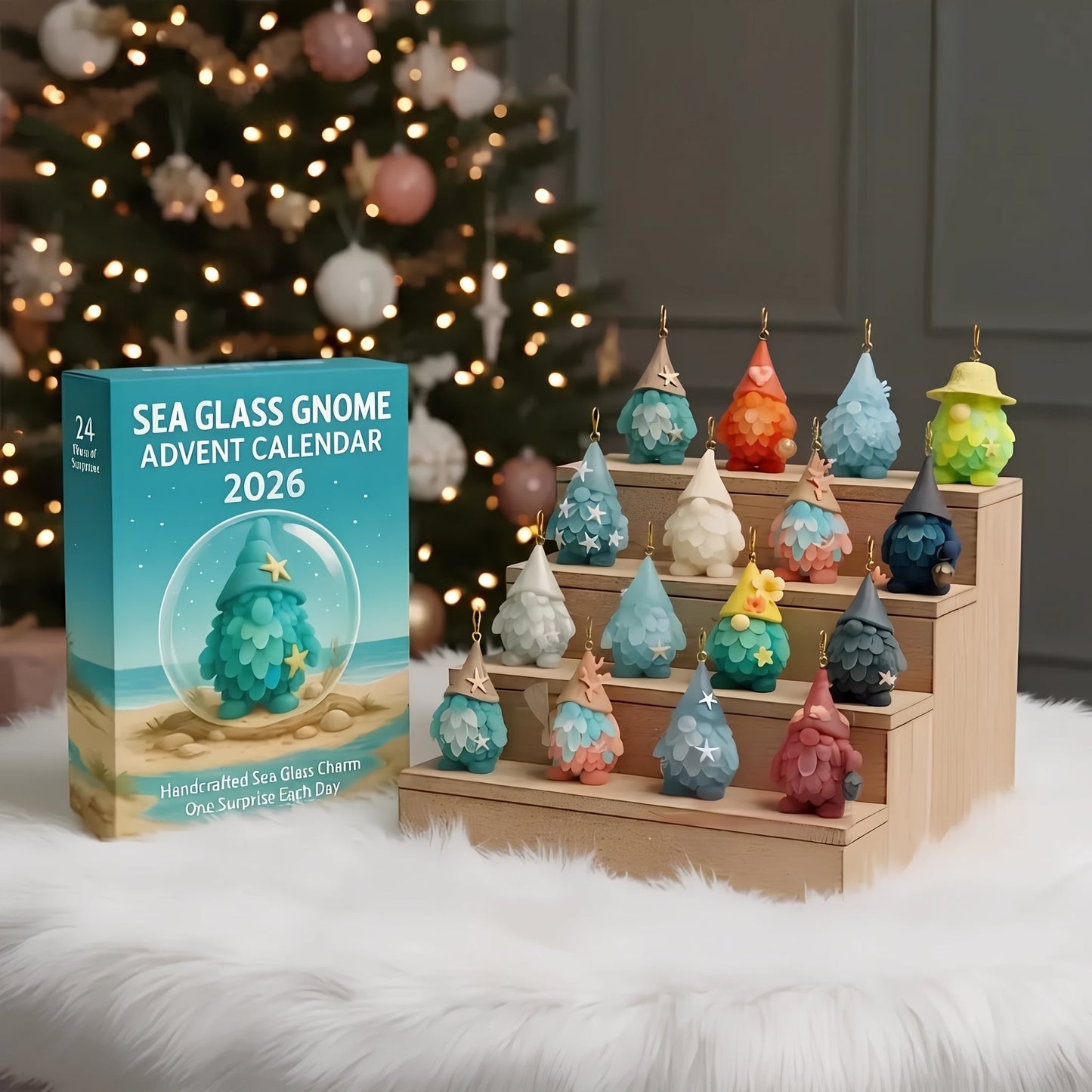 🌊🧝‍♂️Adventskalender met zeeglas-kabouters (✨Limited Edition 2026)
