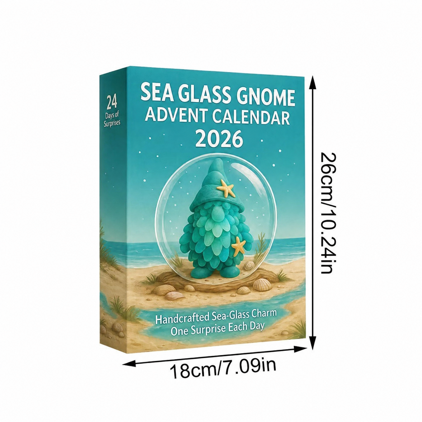 🌊🧝‍♂️Adventskalender met zeeglas-kabouters (✨Limited Edition 2026)