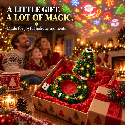 🌟 Christmas 5D Projection Light🎄⛄🎅USB Powered Christmas Night Light with 6+ Holiday Patterns