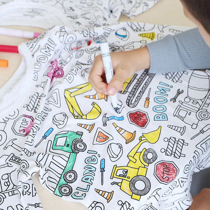 Doe-het-zelf tekenfilm kleurige pyjama voor kinderen