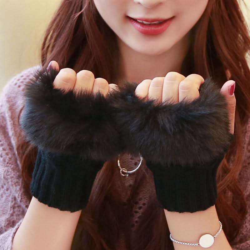 💕KOOP 1 KRIJG 1 GRATIS🔥 Fuzzy Zacht Gebreide Warme Vingerloze Handschoenen