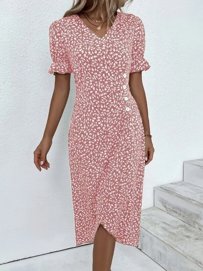 Casual Wikkeljurk Met Bloemen Voor Dames