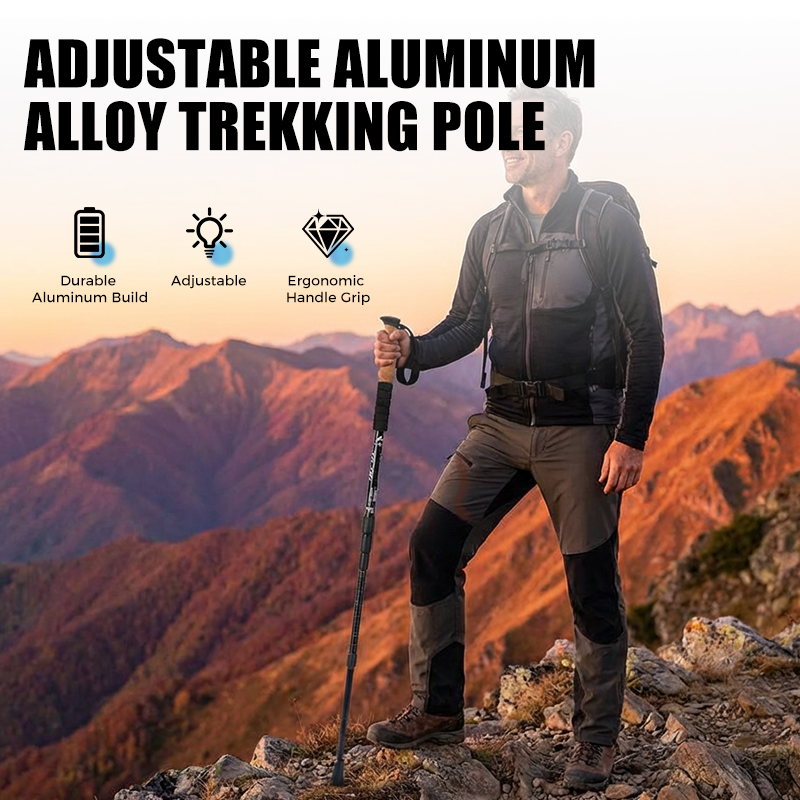 🌄 Aluminium Trekkingstok – Lichtgewicht, Verstelbaar & Comfortabel! 🥾✨