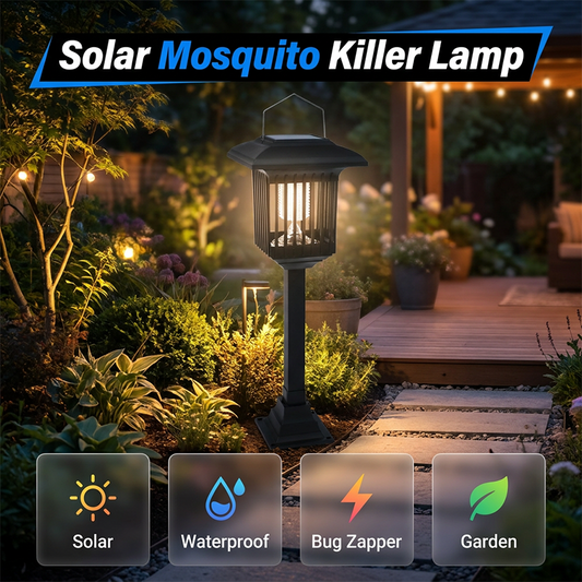 De Slimme Tuinlamp Die Muggen Op Afstand Houdt! 🦟✨🌿丨 Solar Powered 2-in-1 Mosquito Zapper & Garden Light