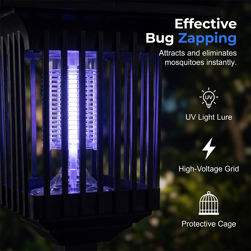 De Slimme Tuinlamp Die Muggen Op Afstand Houdt! 🦟✨🌿丨 Solar Powered 2-in-1 Mosquito Zapper & Garden Light