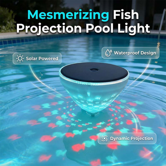 Laat Je Zwembad Stralen Met Magische Visprojecties! 🐠🌙丨 ✨Zonne-energie drijvende zwembadverlichting met visprojectie
