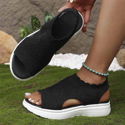 ☀️ Zomerse Gebreide Sandalen – Licht, Zacht en Flexibel 🌬️