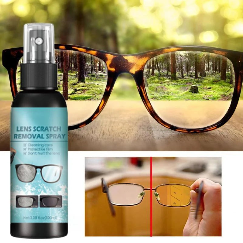 Kristalheldere Lenzen in Slechts Enkele Seconden! 👓💖✨Spray voor het herstellen van krassen op lenzen