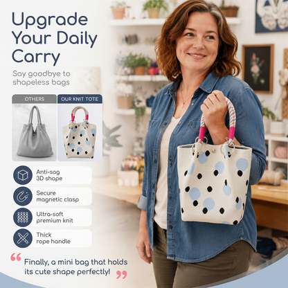 👜Schattige handtas met stippen voor dames – klassiek stippenpatroon, ruim, chic voor elke dag ✨