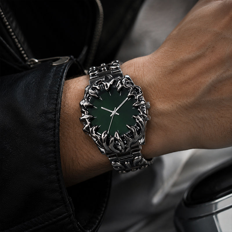 ⌚ TIJDELIJKE AANBIEDING: 50% KORTING! ✨ Creatief kwartshorloge voor heren in de vorm van een klauw – rode wijzerplaat, sculpturale armband, opvallende stijl 🔥