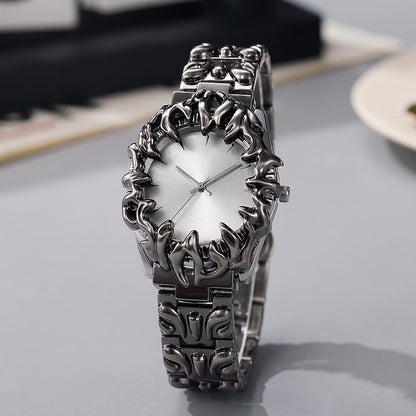 ⌚ TIJDELIJKE AANBIEDING: 50% KORTING! ✨ Creatief kwartshorloge voor heren in de vorm van een klauw – rode wijzerplaat, sculpturale armband, opvallende stijl 🔥