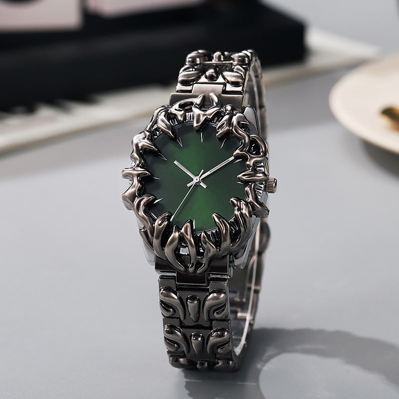 ⌚ TIJDELIJKE AANBIEDING: 50% KORTING! ✨ Creatief kwartshorloge voor heren in de vorm van een klauw – rode wijzerplaat, sculpturale armband, opvallende stijl 🔥