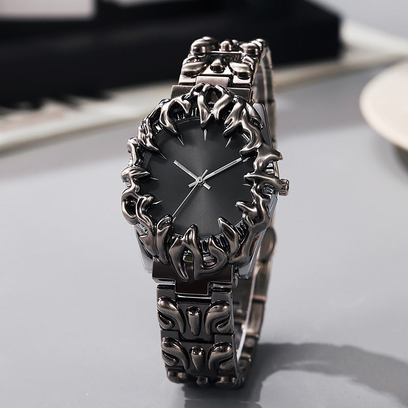 ⌚ TIJDELIJKE AANBIEDING: 50% KORTING! ✨ Creatief kwartshorloge voor heren in de vorm van een klauw – rode wijzerplaat, sculpturale armband, opvallende stijl 🔥