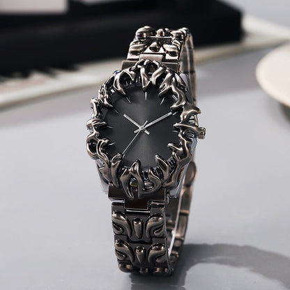 ⌚ TIJDELIJKE AANBIEDING: 50% KORTING! ✨ Creatief kwartshorloge voor heren in de vorm van een klauw – rode wijzerplaat, sculpturale armband, opvallende stijl 🔥