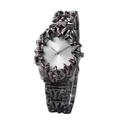 ⌚ TIJDELIJKE AANBIEDING: 50% KORTING! ✨ Creatief kwartshorloge voor heren in de vorm van een klauw – rode wijzerplaat, sculpturale armband, opvallende stijl 🔥