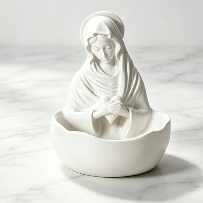 ✨🏛 Sieradenbakje van hoogwaardig hars voor op het bureau: elegante witte opbergschaal voor op de kaptafel! ✨🧕