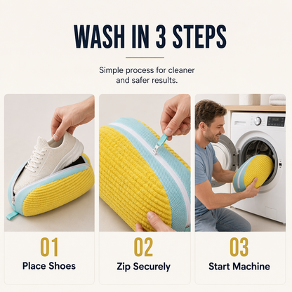 👟✨ Waszak voor schoenen - Bescherm je schoenen bij elke wasbeurt! 🫧