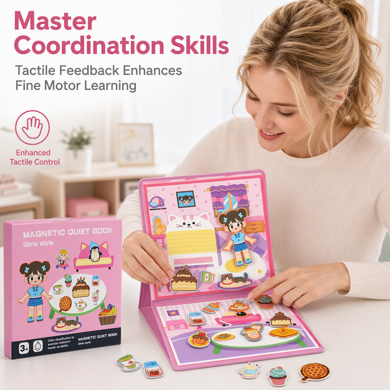 🎨📖 Draagbaar magnetisch scèneboek: educatief, rustig Montessori-speelgoed voor kinderen! 🎨