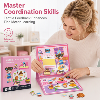 🎨📖 Draagbaar magnetisch scèneboek: educatief, rustig Montessori-speelgoed voor kinderen! 🎨