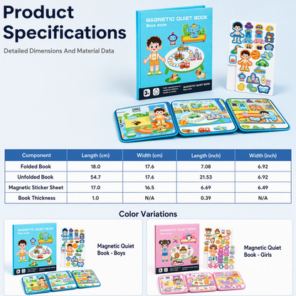 🎨📖 Draagbaar magnetisch scèneboek: educatief, rustig Montessori-speelgoed voor kinderen! 🎨