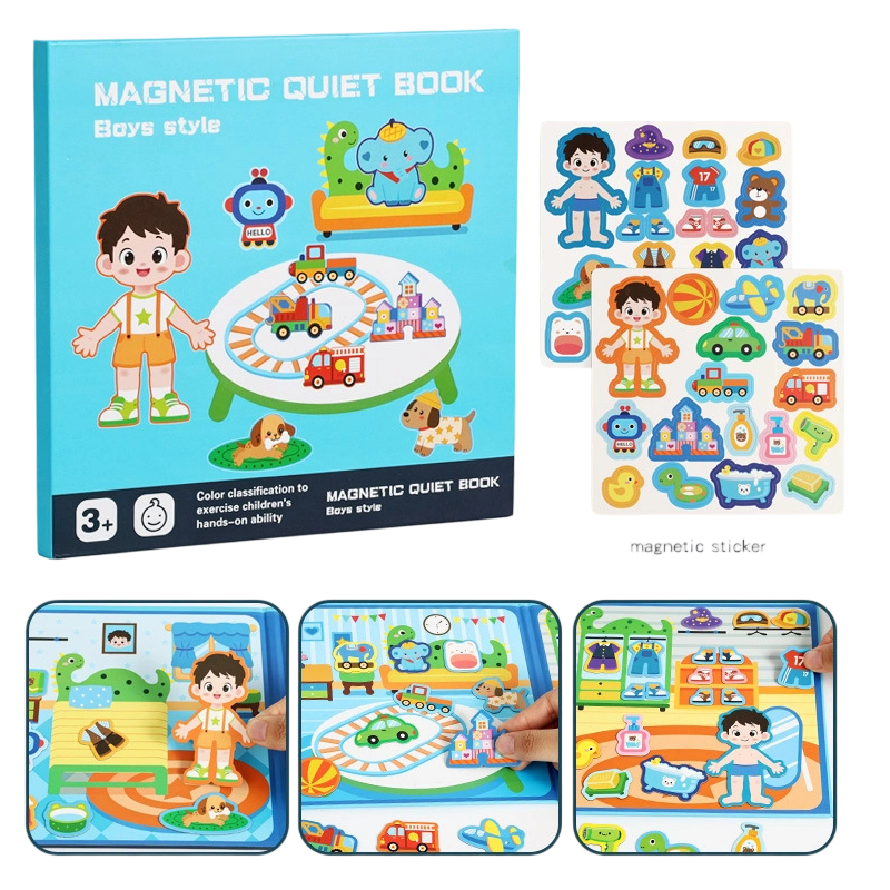 🎨📖 Draagbaar magnetisch scèneboek: educatief, rustig Montessori-speelgoed voor kinderen! 🎨