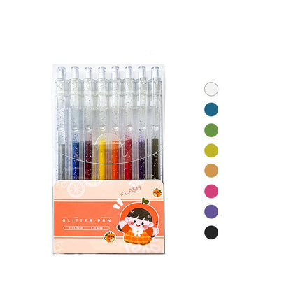 🌈Retractable Glitter Gel Pen Set for Journaling & Drawing