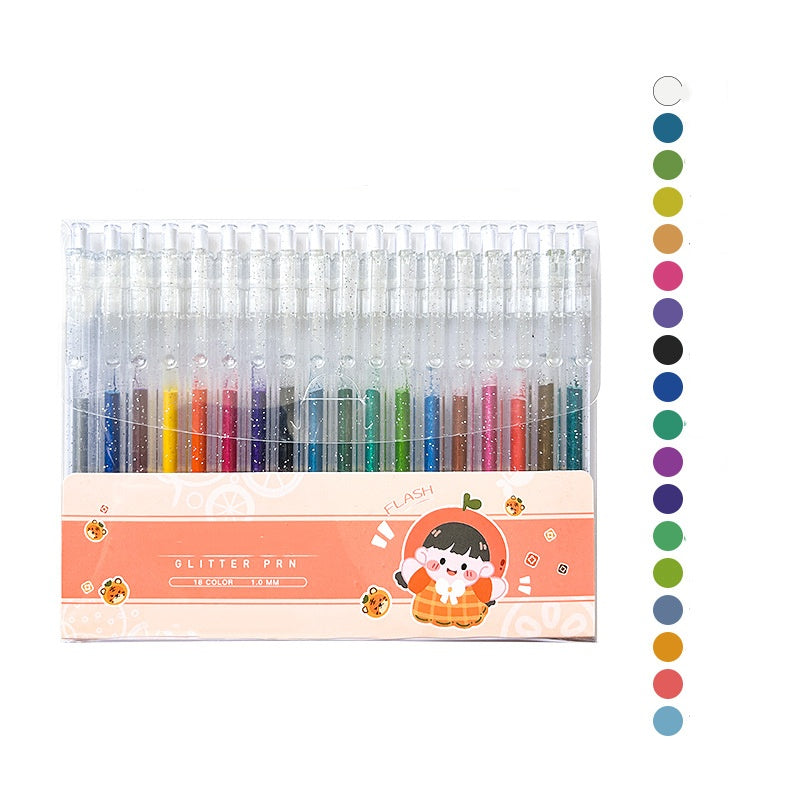 🌈Retractable Glitter Gel Pen Set for Journaling & Drawing
