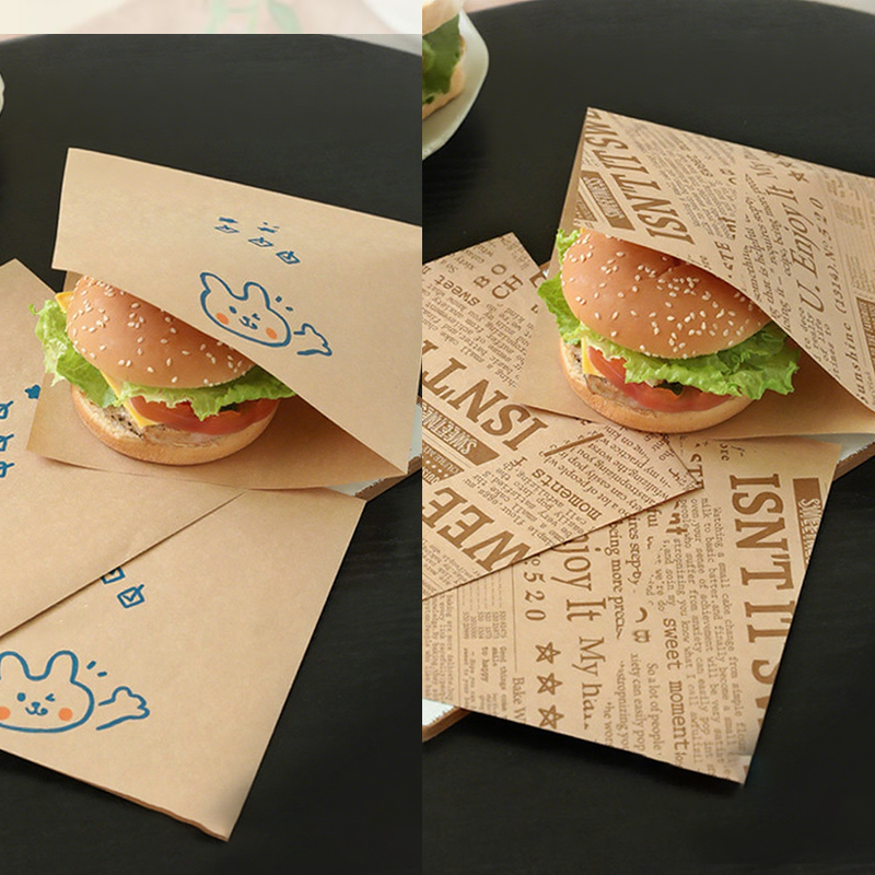 🥪 Cute Grease-Resistant Sandwich Paper Bags