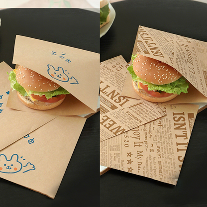 🥪 Cute Grease-Resistant Sandwich Paper Bags
