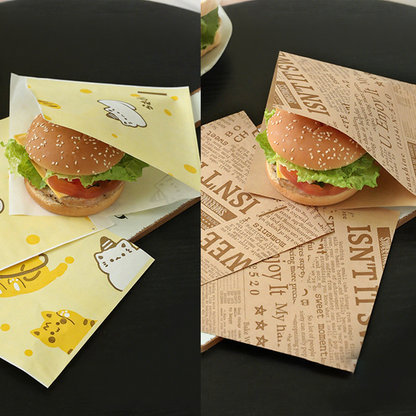🥪 Cute Grease-Resistant Sandwich Paper Bags
