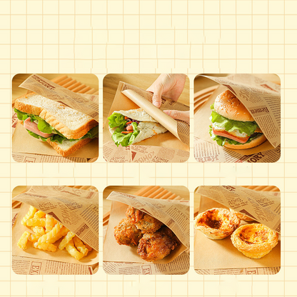 🥪 Cute Grease-Resistant Sandwich Paper Bags