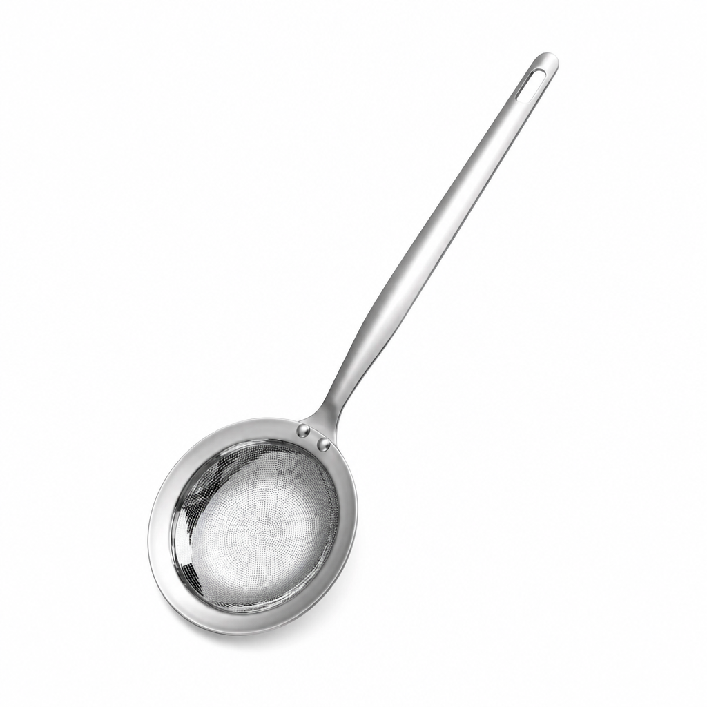 🥣✨ Roestvrijstalen Schuimspaan voor Heldere Soep Heldere Bouillon in Één Beweging!