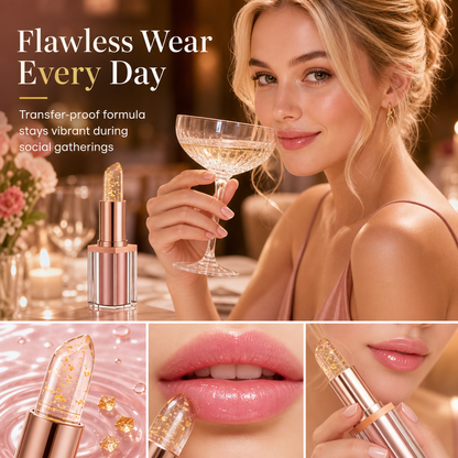 💋✨ Gouden Lippenbalsem met Magische Roze Glans 💄